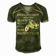 Awesome Dads Have Beards Tattoos And Ride Motorcycles V2 Men's Short Sleeve V-neck 3D Print Retro Tshirt Green