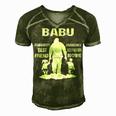Babu Grandpa Gift Babu Best Friend Best Partner In Crime Men's Short Sleeve V-neck 3D Print Retro Tshirt Green