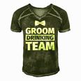 Bachelor Party - Groom Drinking Team Men's Short Sleeve V-neck 3D Print Retro Tshirt Green
