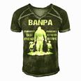 Banpa Grandpa Gift Banpa Best Friend Best Partner In Crime Men's Short Sleeve V-neck 3D Print Retro Tshirt Green
