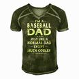 Baseball Dad Like A Normal Dad Except Much Cooler Men's Short Sleeve V-neck 3D Print Retro Tshirt Green