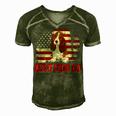 Basset Hound Dad American Flag 4Th Of July Dog Lovers Men's Short Sleeve V-neck 3D Print Retro Tshirt Green