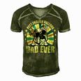 Best English Bulldog Dad Ever Vintage Dog Lover Men's Short Sleeve V-neck 3D Print Retro Tshirt Green
