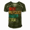Best Pancake Maker Ever Baking For Baker Dad Or Mom Men's Short Sleeve V-neck 3D Print Retro Tshirt Green