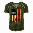 Best Papaw Ever Us Flag Patriotic 4Th Of July American Flag Men's Short Sleeve V-neck 3D Print Retro Tshirt Green
