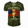 Biden 4Th Of July Joe Biden Happy Fathers Day Funny Men's Short Sleeve V-neck 3D Print Retro Tshirt Green