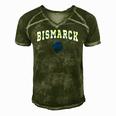 Bismarck High School Lions C2 College Sports Men's Short Sleeve V-neck 3D Print Retro Tshirt Green