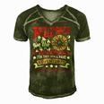 Blessed Are The Curious - Us National Parks Hiking & Camping Men's Short Sleeve V-neck 3D Print Retro Tshirt Green