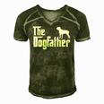 Cane Corso The Dogfather Pet Lover Men's Short Sleeve V-neck 3D Print Retro Tshirt Green