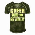 Cheer Dad The Only Thing I Flip Is My Wallet Men's Short Sleeve V-neck 3D Print Retro Tshirt Green