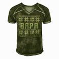 Christmas For Bapa Funny Holiday Gift Men's Short Sleeve V-neck 3D Print Retro Tshirt Green
