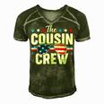Cousin Crew 4Th Of July Patriotic American Family Matching Men's Short Sleeve V-neck 3D Print Retro Tshirt Green