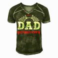 Dad Birthday Crew Race Car Racing Car Driver Daddy Papa Men's Short Sleeve V-neck 3D Print Retro Tshirt Green