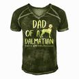 Dad Of A Dalmatian That Is Sometimes An Asshole Funny Gift Men's Short Sleeve V-neck 3D Print Retro Tshirt Green