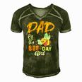 Dad Of The Bee Day Girl Hive Party Matching Birthday Men's Short Sleeve V-neck 3D Print Retro Tshirt Green