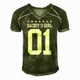 Daddys Girl 01 Family Matching Women Daughter Fathers Day Men's Short Sleeve V-neck 3D Print Retro Tshirt Green