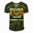 Dear Dad Great Job Were Awesome Thank You Men's Short Sleeve V-neck 3D Print Retro Tshirt Green