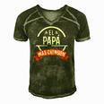 El Papa Mas Chingon Spanish Dad Fathers Day Men's Short Sleeve V-neck 3D Print Retro Tshirt Green