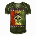 Epilepsy Warrior Skull Women Vintage Purple Ribbon Epilepsy Epilepsy Awareness Men's Short Sleeve V-neck 3D Print Retro Tshirt Green