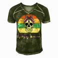 Epilepsy Warrior Skull Women Vintage Purple Ribbon Epilepsy Epilepsy Awareness V2 Men's Short Sleeve V-neck 3D Print Retro Tshirt Green