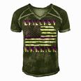 Epilepsy Warrior Usa Flag United States Flag Epilepsy Epilepsy Awareness Men's Short Sleeve V-neck 3D Print Retro Tshirt Green