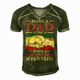 Father Grandpa Being A Dad Is An Honor Being A Grandpa Is Priceless114 Family Dad Men's Short Sleeve V-neck 3D Print Retro Tshirt Green