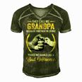 Father Grandpa For Men Funny Fathers Day They Call Me Grandpa 5 Family Dad Men's Short Sleeve V-neck 3D Print Retro Tshirt Green