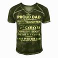 Father Grandpa I Am A Proud Dad Of A Freaking Awesome Daughter406 Family Dad Men's Short Sleeve V-neck 3D Print Retro Tshirt Green