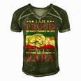 Father Grandpa I Am Proud Of Many Things In Life But Nothing Beats Being A Papa258 Family Dad Men's Short Sleeve V-neck 3D Print Retro Tshirt Green