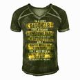 Father Grandpa Im A Lucky Daughter I Have A Freaking Awesome Dad Yes He Bought Me Thisdad Family Dad Men's Short Sleeve V-neck 3D Print Retro Tshirt Green