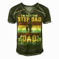 Father Grandpa Im Not The Step Dad Im Just The Dad That Stepped Up 110 Family Dad Men's Short Sleeve V-neck 3D Print Retro Tshirt Green