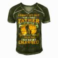 Father Grandpa Mens I Didnt Set Out To Be A Single Father To Be The Best Dad73 Family Dad Men's Short Sleeve V-neck 3D Print Retro Tshirt Green