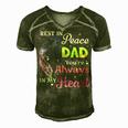 Father Grandpa Rest In Peace Dad Youre Always In My Heart 107 Family Dad Men's Short Sleeve V-neck 3D Print Retro Tshirt Green