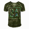 Fathers Day For New Dad Men's Short Sleeve V-neck 3D Print Retro Tshirt Green