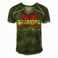 Fathers Day Gift From Grandkids Dad Grandpa Great Grandpa Men's Short Sleeve V-neck 3D Print Retro Tshirt Green