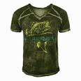 Fishing Reel Cool Godfather V2 Men's Short Sleeve V-neck 3D Print Retro Tshirt Green