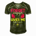 Forger Eggs Gives Me Jesus Funny Easter Day Men's Short Sleeve V-neck 3D Print Retro Tshirt Green