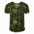 Four Elements Air Earth Fire Water Ancient Alchemy Symbols Men's Short Sleeve V-neck 3D Print Retro Tshirt Green