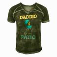Funny Daddio Of The Patio Fathers Day Bbq Grill Dad Men's Short Sleeve V-neck 3D Print Retro Tshirt Green