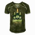 Funny Everyday Is Daddys Day Fathers Day Gift For Dad Men's Short Sleeve V-neck 3D Print Retro Tshirt Green