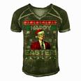 Funny Joe Biden Happy Easter Ugly Christmas Men's Short Sleeve V-neck 3D Print Retro Tshirt Green