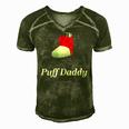 Funny Puff Daddy Asthma Awareness Gift Men's Short Sleeve V-neck 3D Print Retro Tshirt Green