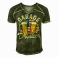 Garage Drinker 4Th Of July American Flag Dad Mens Garage Men's Short Sleeve V-neck 3D Print Retro Tshirt Green