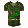 Gastroparesis Warrior Skull Women Vintage Green Ribbon Gastroparesis Gastroparesis Awareness V2 Men's Short Sleeve V-neck 3D Print Retro Tshirt Green