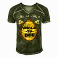 Gender Reveal He Or She Uncle To Bee Men's Short Sleeve V-neck 3D Print Retro Tshirt Green