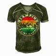 Glamping Definition Glamper Camping Men's Short Sleeve V-neck 3D Print Retro Tshirt Green