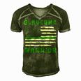 Glaucoma Warrior Usa Flag United States Flag Green Ribbon Glaucoma Glaucoma Awareness Men's Short Sleeve V-neck 3D Print Retro Tshirt Green