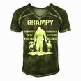 Grampy Grandpa Gift Grampy Best Friend Best Partner In Crime Men's Short Sleeve V-neck 3D Print Retro Tshirt Green
