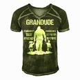 Grandude Grandpa Gift Grandude Best Friend Best Partner In Crime Men's Short Sleeve V-neck 3D Print Retro Tshirt Green