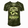 Great Dads Get Promoted To Grandpop Est 2021 Ver2 Men's Short Sleeve V-neck 3D Print Retro Tshirt Green